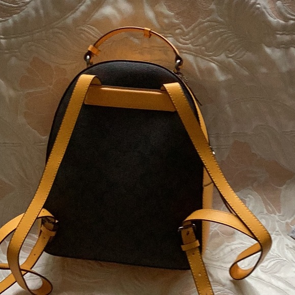 Coach Brown & Tan Logo Backpack main image 8